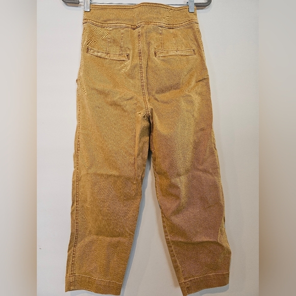 Free People Size 2 Seamed Like the Real Thing Trousers Hi-Rise Pleated Crop Pant - Picture 8 of 12